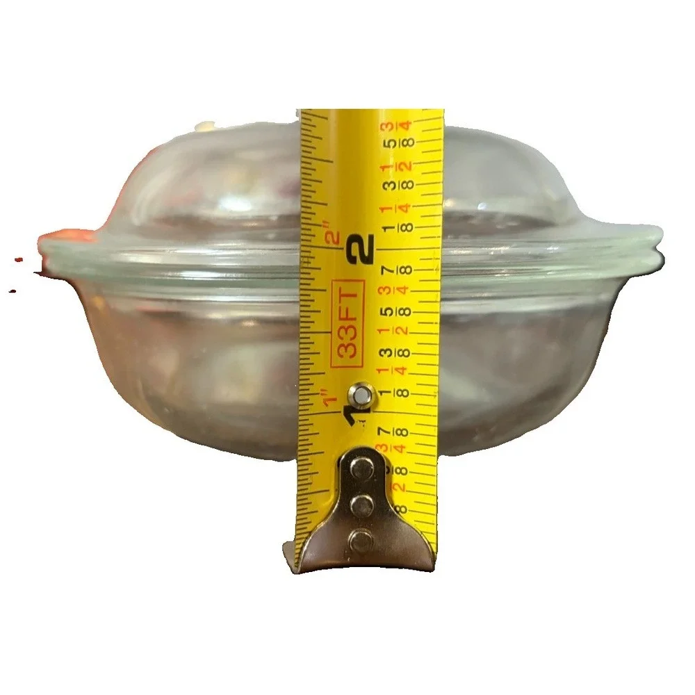 Vintage PYREX 602-B Clear Glass Oval Casserole Dish 602-C Lid Corning USA